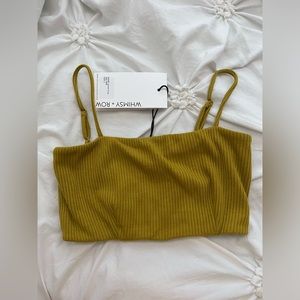 Whimsy + Row Lennon Crop - chartreuse BNWT size L